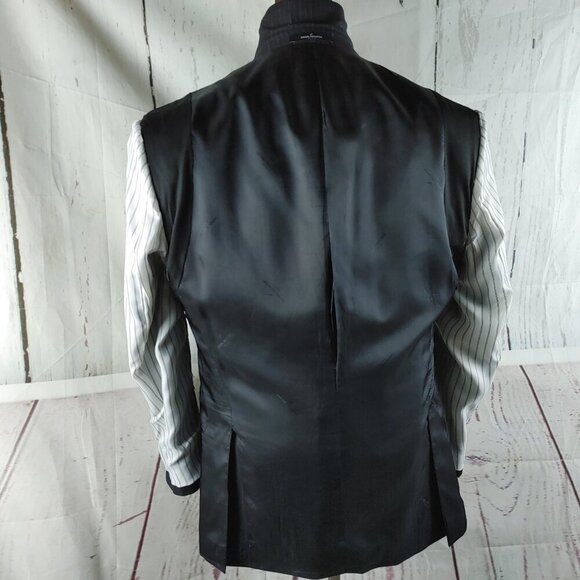 Daniel Hechter Paris 42R Wool 2 Button Charcoal Pinstripe 2pc Suit 34x26.5 FF - Picture 10 of 16